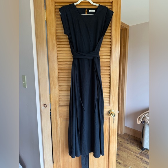 RARE Black Raw Silk Ash Dress from Doen - Picture 2 of 11